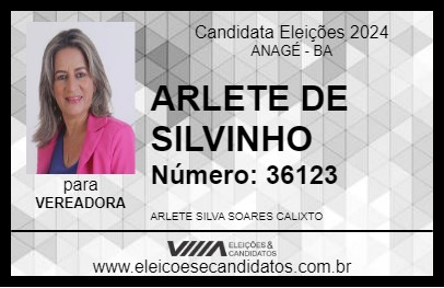 Candidato ARLETE DE SILVINHO 2024 - ANAGÉ - Eleições