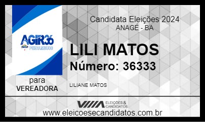 Candidato LILI MATOS 2024 - ANAGÉ - Eleições