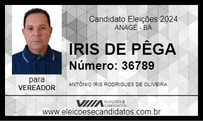 Candidato IRIS DE PÊGA 2024 - ANAGÉ - Eleições