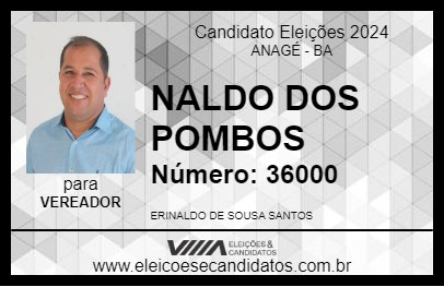 Candidato NALDO DOS POMBOS 2024 - ANAGÉ - Eleições