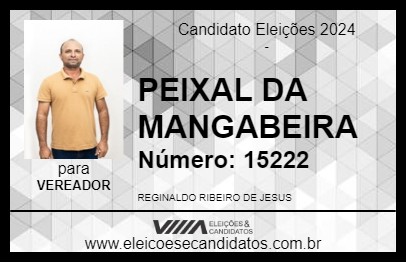 Candidato PEIXAL DA MANGABEIRA 2024 - ITIÚBA - Eleições