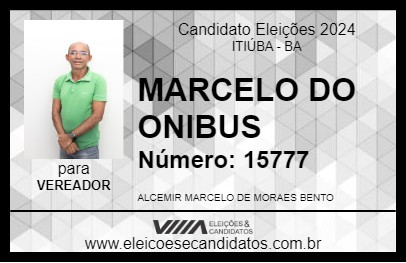 Candidato MARCELO DO ONIBUS 2024 - ITIÚBA - Eleições