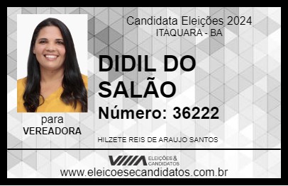 Candidato DIDIL DO SALÃO 2024 - ITAQUARA - Eleições