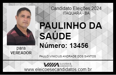 Candidato PAULINHO DA SAÚDE 2024 - ITAQUARA - Eleições