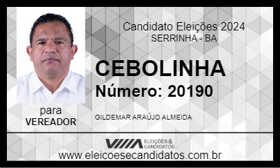 Candidato CEBOLINHA 2024 - SERRINHA - Eleições