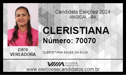 Candidato CLERISTIANA 2024 - ANGICAL - Eleições