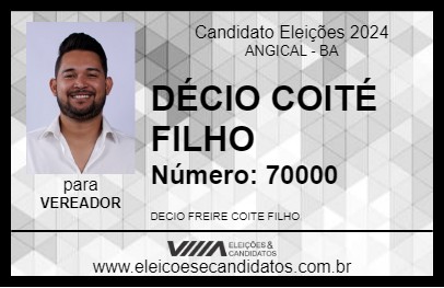 Candidato DÉCIO COITÉ FILHO 2024 - ANGICAL - Eleições