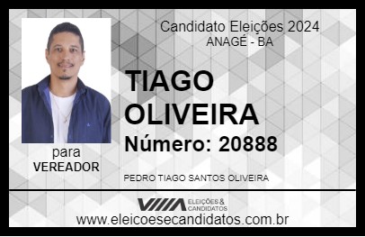 Candidato TIAGO OLIVEIRA 2024 - ANAGÉ - Eleições