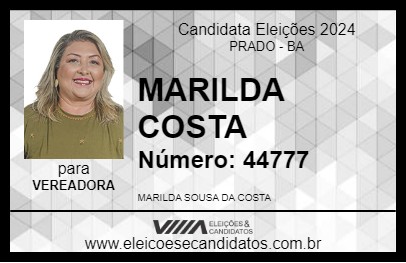 Candidato MARILDA COSTA 2024 - PRADO - Eleições