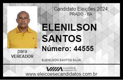 Candidato ELENILSON SANTOS 2024 - PRADO - Eleições