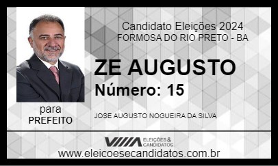 Candidato ZE AUGUSTO 2024 - FORMOSA DO RIO PRETO - Eleições