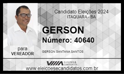 Candidato GERSON 2024 - ITAQUARA - Eleições