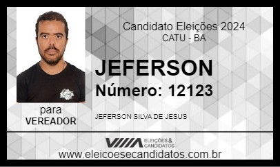 Candidato JEFERSON 2024 - CATU - Eleições