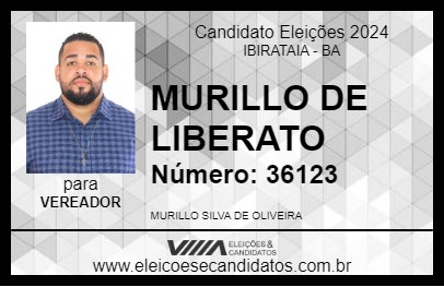 Candidato MURILLO DE LIBERATO 2024 - IBIRATAIA - Eleições