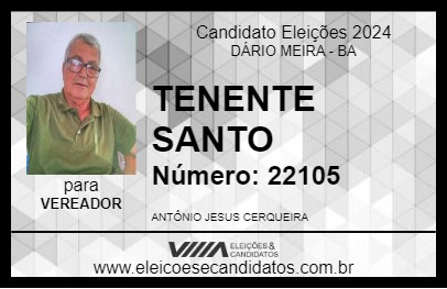 Candidato TENENTE SANTO 2024 - DÁRIO MEIRA - Eleições