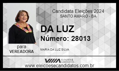 Candidato DA LUZ 2024 - SANTO AMARO - Eleições