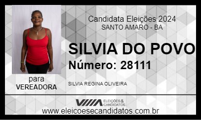 Candidato SILVIA DO POVO 2024 - SANTO AMARO - Eleições