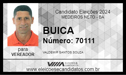 Candidato BUICA 2024 - MEDEIROS NETO - Eleições