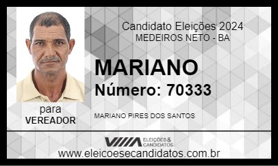 Candidato MARIANO 2024 - MEDEIROS NETO - Eleições