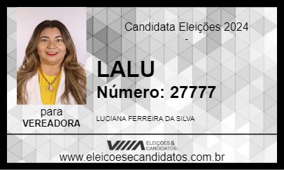 Candidato LALU 2024 - URUÇUCA - Eleições