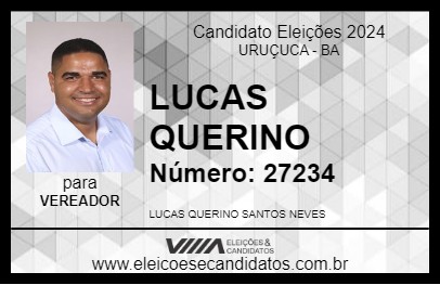 Candidato LUCAS QUERINO 2024 - URUÇUCA - Eleições