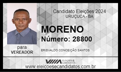 Candidato MORENO 2024 - URUÇUCA - Eleições