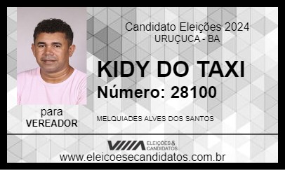 Candidato KIDY DO TAXI 2024 - URUÇUCA - Eleições