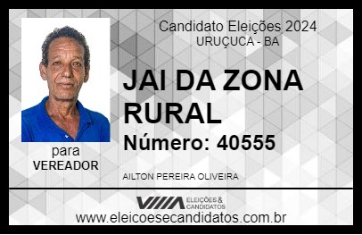 Candidato JAI DA ZONA RURAL 2024 - URUÇUCA - Eleições