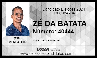 Candidato ZÉ DA BATATA 2024 - URUÇUCA - Eleições