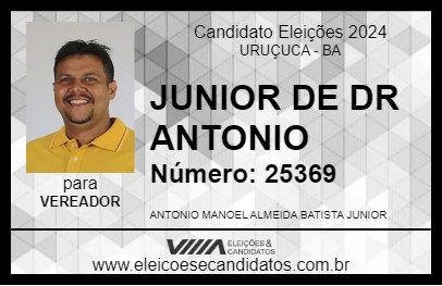 Candidato JUNIOR DE DR ANTONIO 2024 - URUÇUCA - Eleições