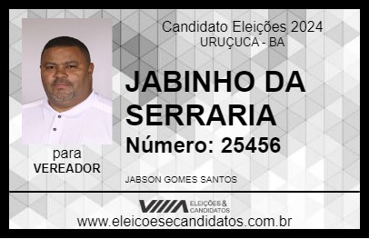 Candidato JABINHO DA SERRARIA 2024 - URUÇUCA - Eleições