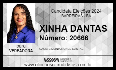 Candidato XINHA DANTAS 2024 - BARREIRAS - Eleições