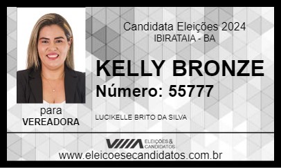 Candidato KELLY BRONZE 2024 - IBIRATAIA - Eleições