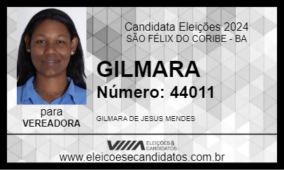 Candidato GILMARA 2024 - SÃO FÉLIX DO CORIBE - Eleições