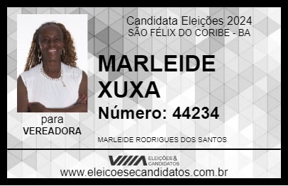 Candidato MARLEIDE XUXA 2024 - SÃO FÉLIX DO CORIBE - Eleições