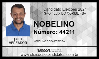 Candidato NOBELINO 2024 - SÃO FÉLIX DO CORIBE - Eleições