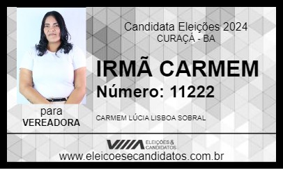 Candidato IRMÃ CARMEM 2024 - CURAÇÁ - Eleições