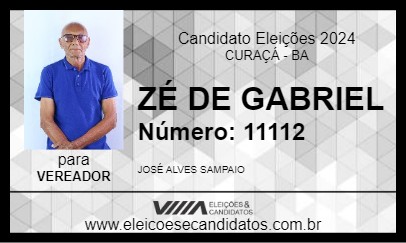 Candidato ZÉ DE GABRIEL 2024 - CURAÇÁ - Eleições