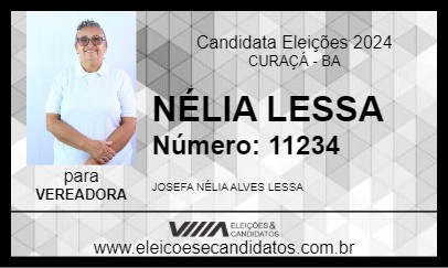 Candidato NÉLIA LESSA 2024 - CURAÇÁ - Eleições