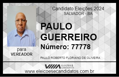 Candidato PAULO GUERREIRO 2024 - SALVADOR - Eleições