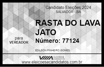 Candidato RASTA  DO LAVA JATO 2024 - SALVADOR - Eleições