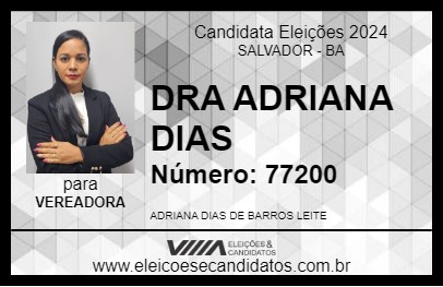 Candidato DRA ADRIANA DIAS 2024 - SALVADOR - Eleições