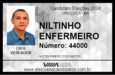 Candidato NILTINHO ENFERMEIRO 2024 - URUÇUCA - Eleições