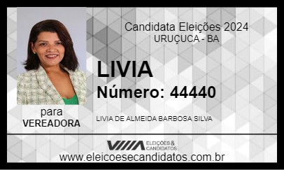 Candidato LIVIA BARBOSA 2024 - URUÇUCA - Eleições