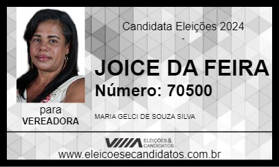 Candidato JOICE DA FEIRA 2024 - SENHOR DO BONFIM - Eleições