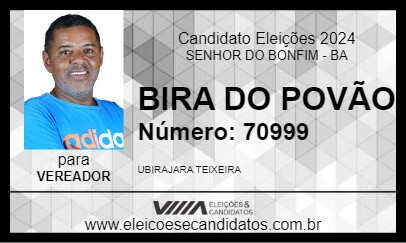 Candidato BIRA DO POVÃO 2024 - SENHOR DO BONFIM - Eleições