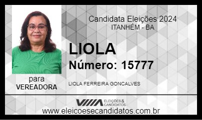 Candidato LIOLA 2024 - ITANHÉM - Eleições