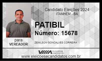 Candidato PATIBIL 2024 - ITANHÉM - Eleições