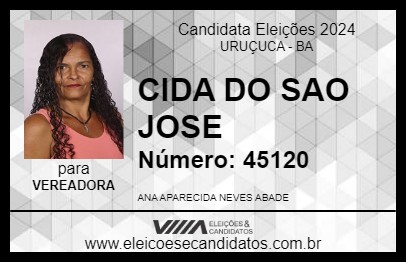 Candidato CIDA DO SAO JOSE 2024 - URUÇUCA - Eleições