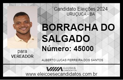 Candidato BORRACHA DO SALGADO 2024 - URUÇUCA - Eleições